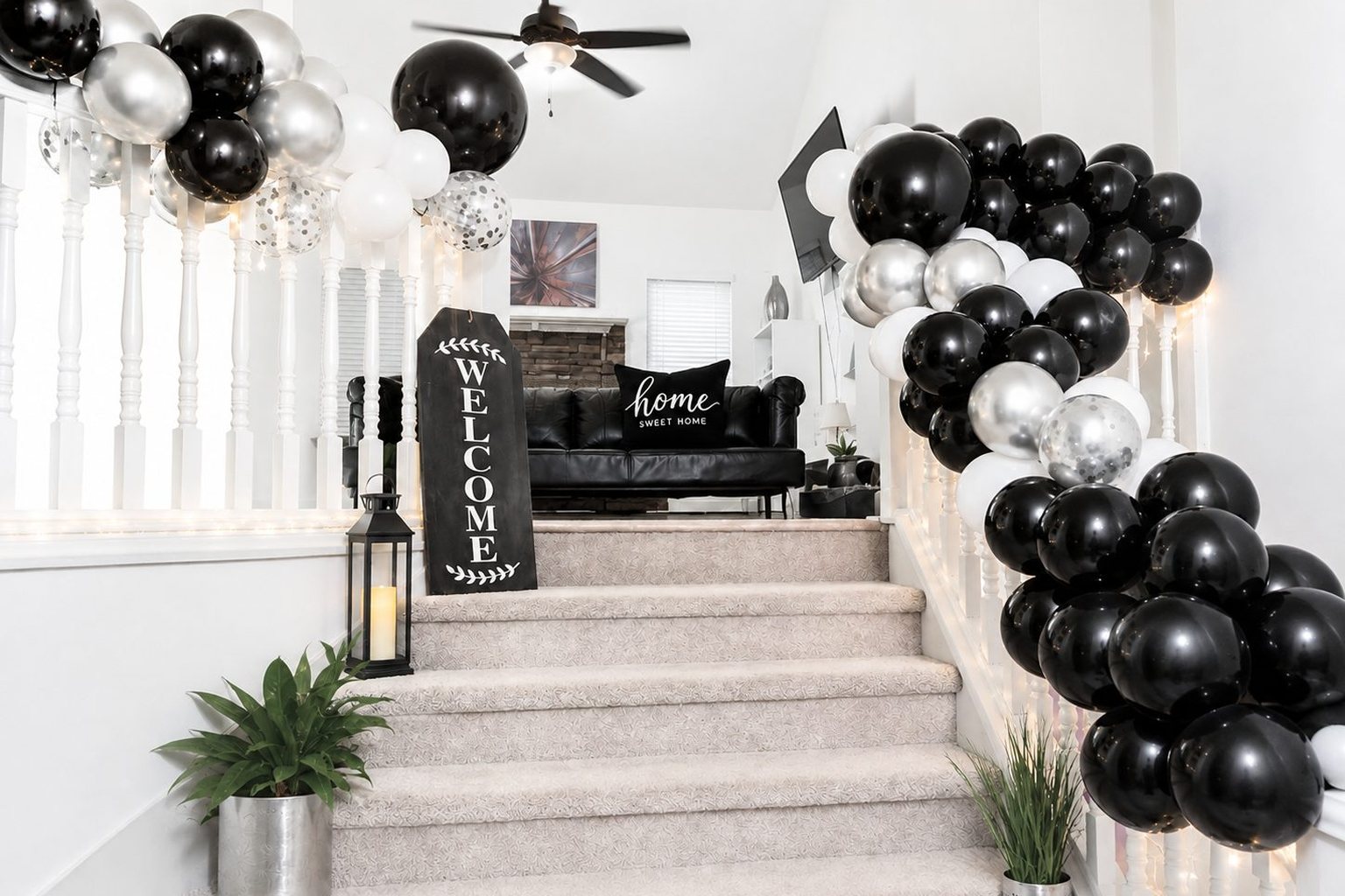 Guests arriving at a black tie company event