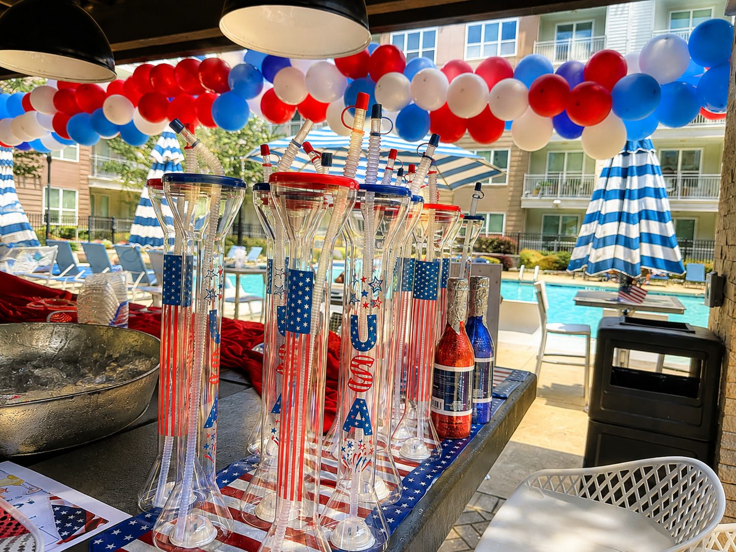 Outdoor company celebration styled for guests